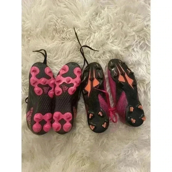 Girls Soccer Cleats Adidas X Ghosted.3 Goletto Black Pink Sz US 3 1/2 Youth 3.5 - Picture 2 of 4
